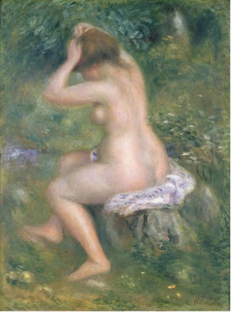 A Bather c1885 - Pierre Auguste Renoir Painting